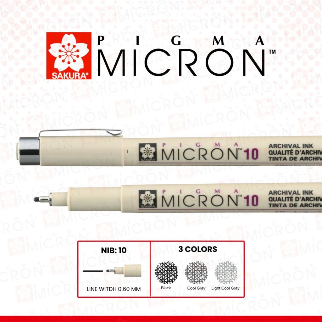

Sakura Pigma Micron 10 Drawing Pen Fine Liner Sketching, Doodling, Journaling, Outline