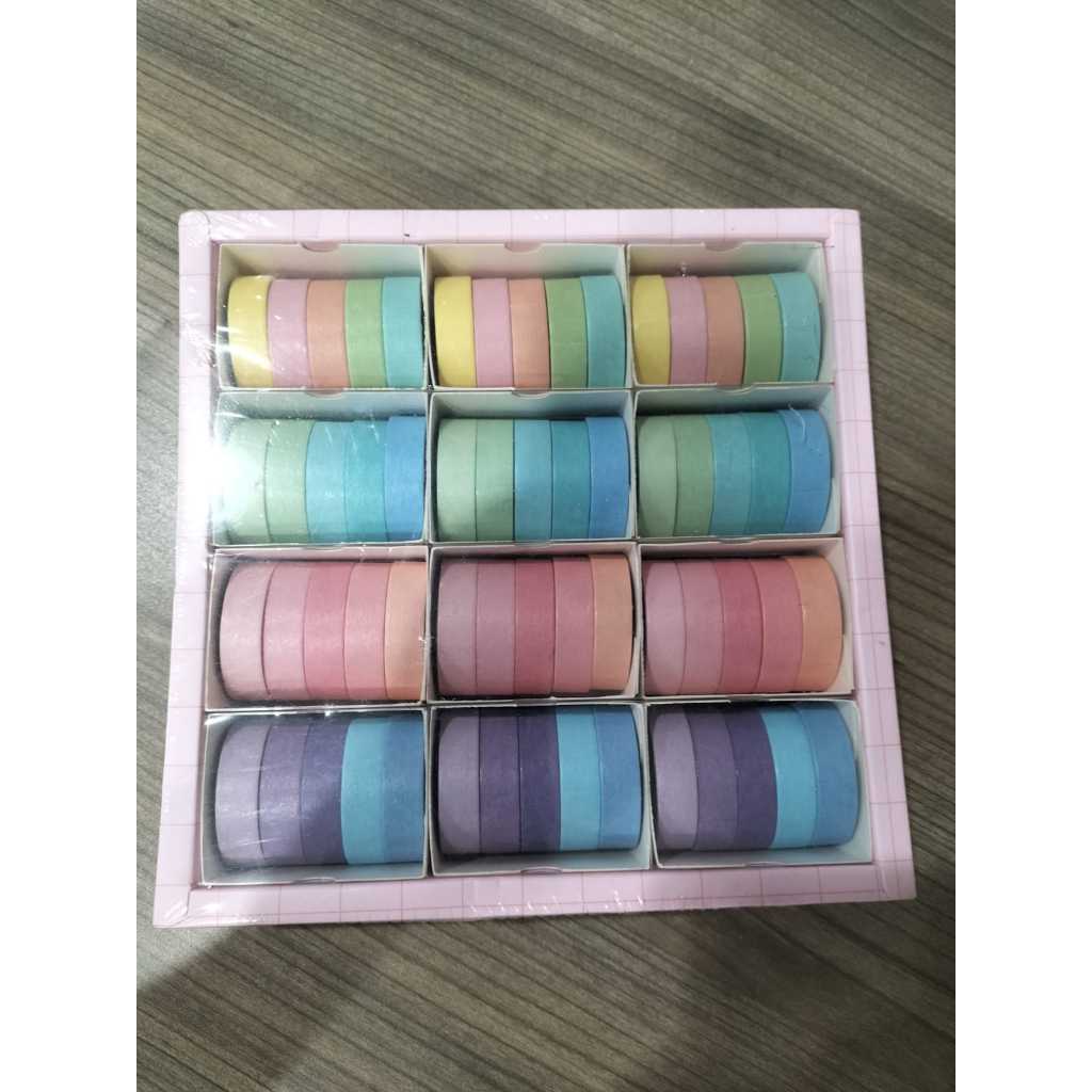

washi Tape colour / solatip warna / label warna / solatip kertas / isolasi kertas / isolasi warna