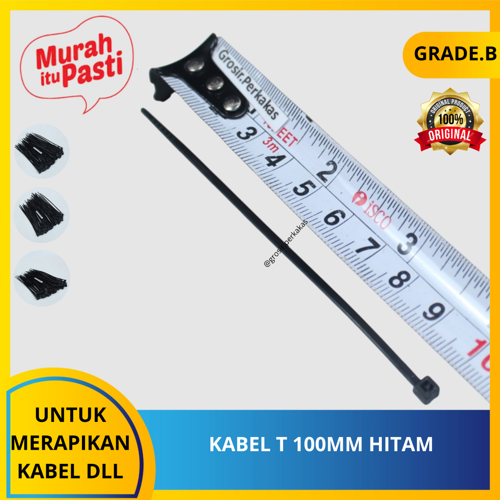

KABEL T 100MM PUTIH OWNER - ties tie tis tish-100mm 10cm - putih & hitam Isi100 pcs.[B][#KABEL TIES]