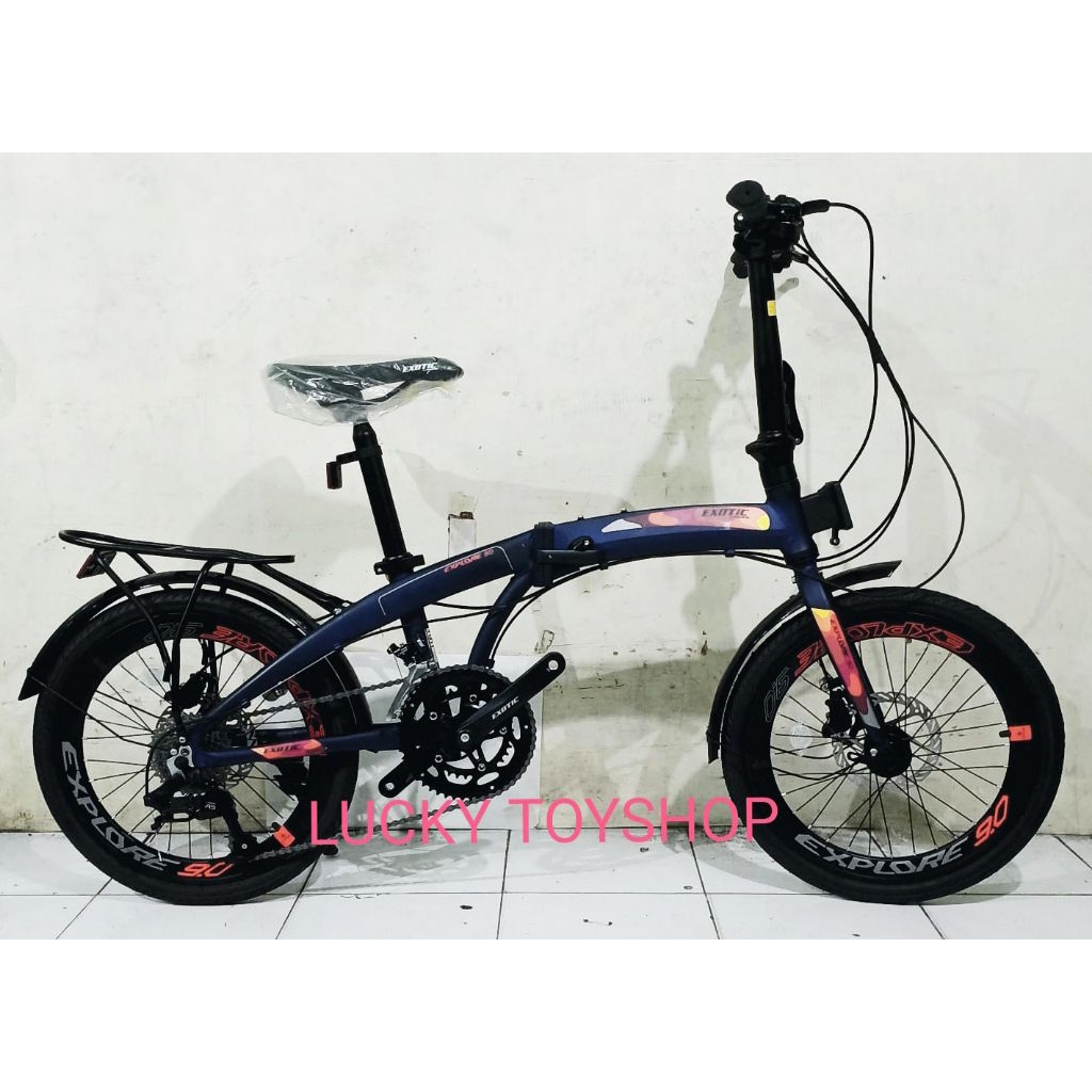Sepeda lipat exotic EXPLORE 9.0 Rem hydraulic