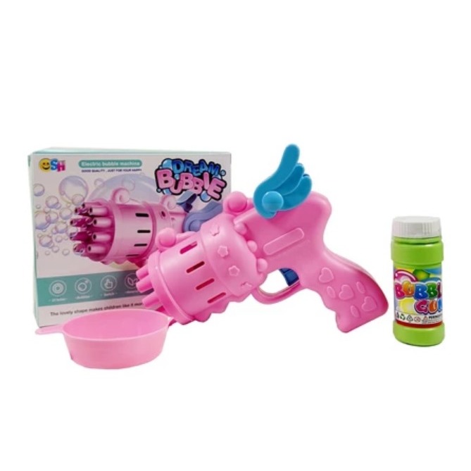 Mainan Dream Bubble Angel Gun | Tembak Tembakan Pistol Gelembung Air Balon Sabun Anak