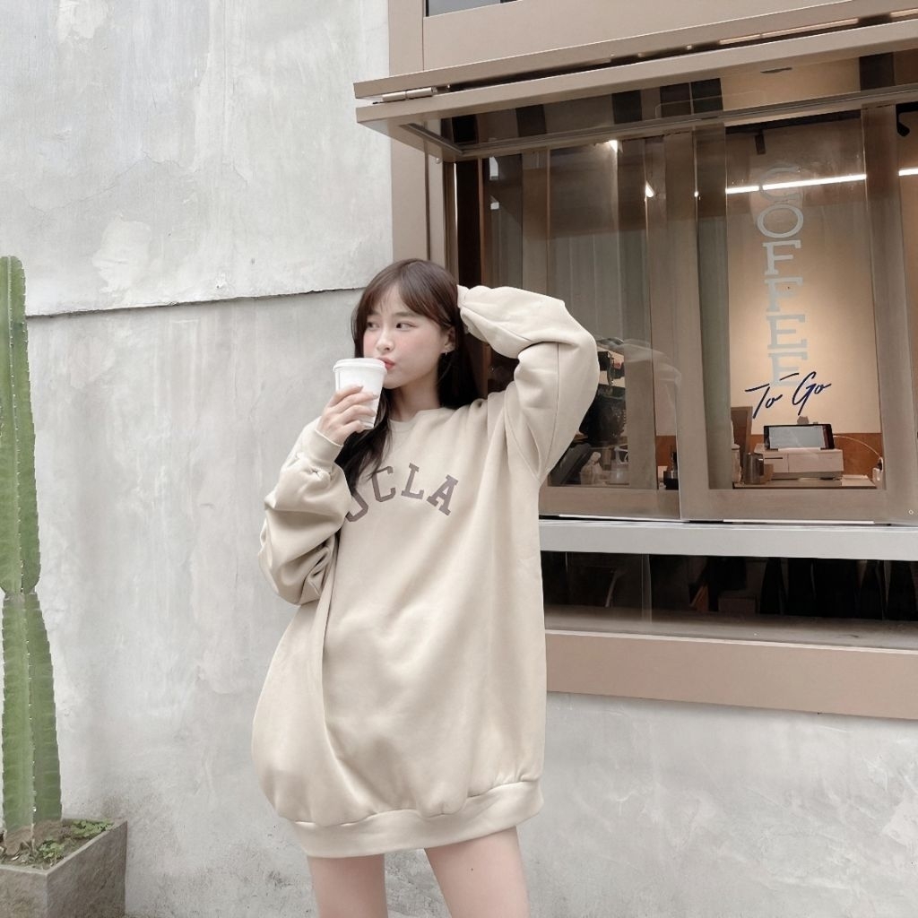 Jaketin Aja - ( S - 6XL ) Sweater UCLA Crewneck Korean Hip Hop Street Style Big Size M L XL XXL 2XL 