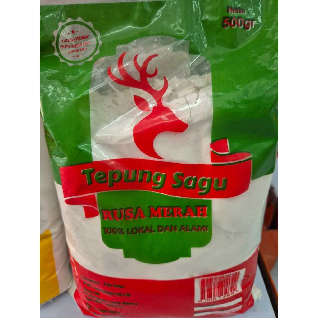 

Tepung Sagu Rusa Merah 500gr