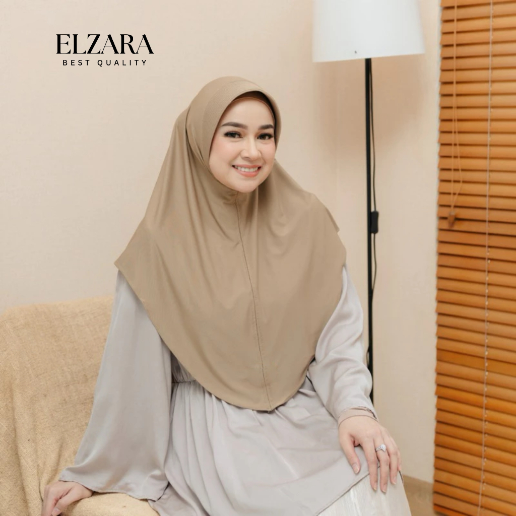 Hijab Bergo Pad Instan Elzara - Syakira Series Simple Fashion Muslim Kerudung Casual Adem Nyaman [EL