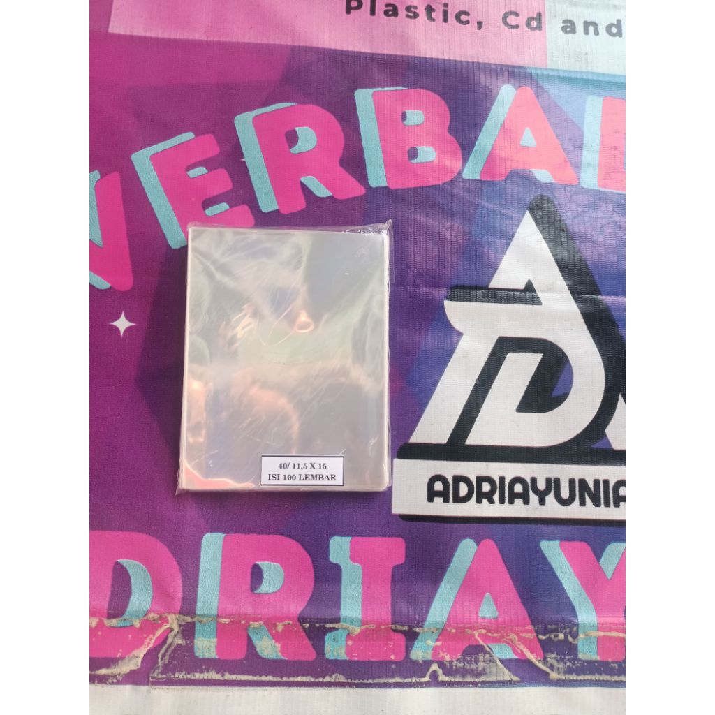 Plastik Opp Kaca 11,5x15 - Plastik Opp 11.5 x 15 Tanpa Seal - Plastik Opp 11,5 x 15 Tanpa Lem - Plas