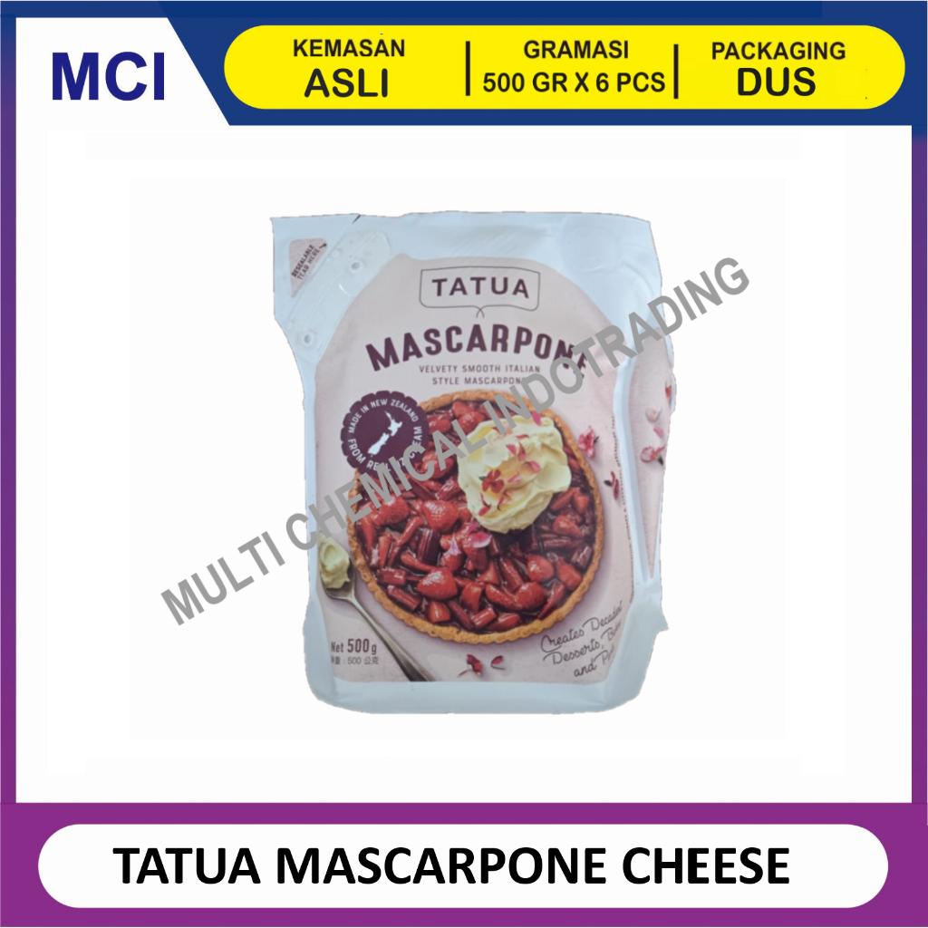 

TATUA MASCARPONE CHEESE KRIM KEJU MASCARPONE 500 GR - 1 DUS 6 PCS