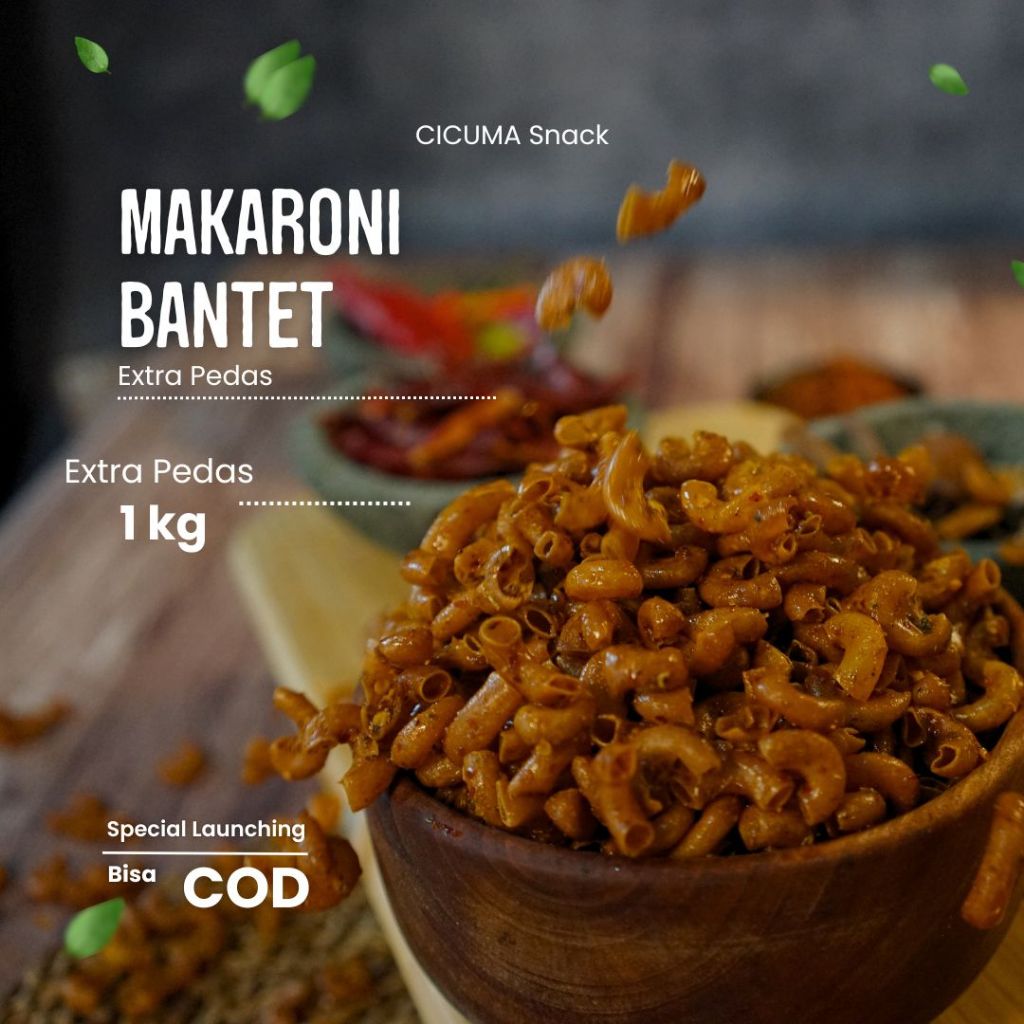 

Cicuma - Makaroni Bantet - Rendang/Soto/Opor/Ayam - Snack Pedas Premium