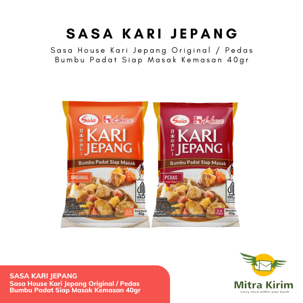 

Sasa House Kari Jepang Original / Pedas Bumbu Padat Siap Masak Kemasan 40gr - Per Sachet