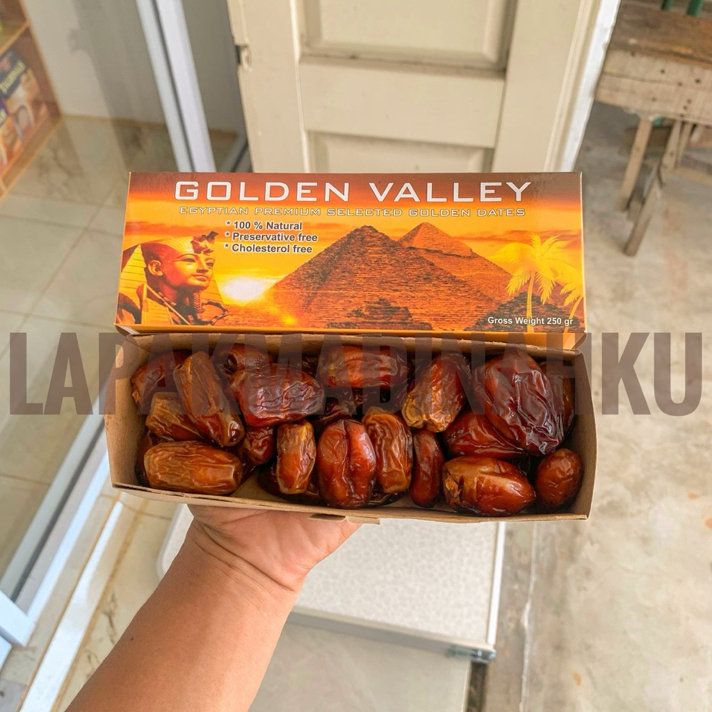 

kurma mesir golden valley 250Gr - GV Original berkualitas premium - Egypt Dates - Murah - Stock Baru