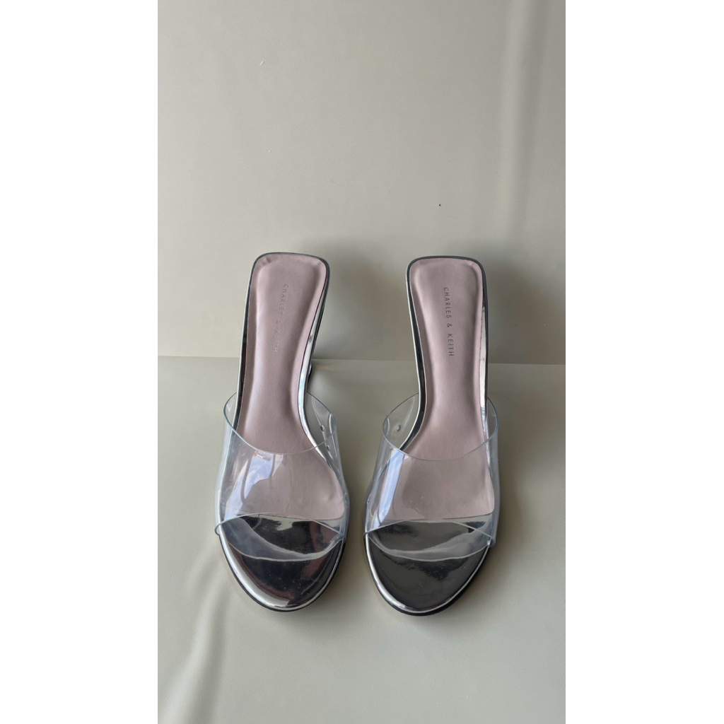 Charles & Keith Clear Heel Sandal