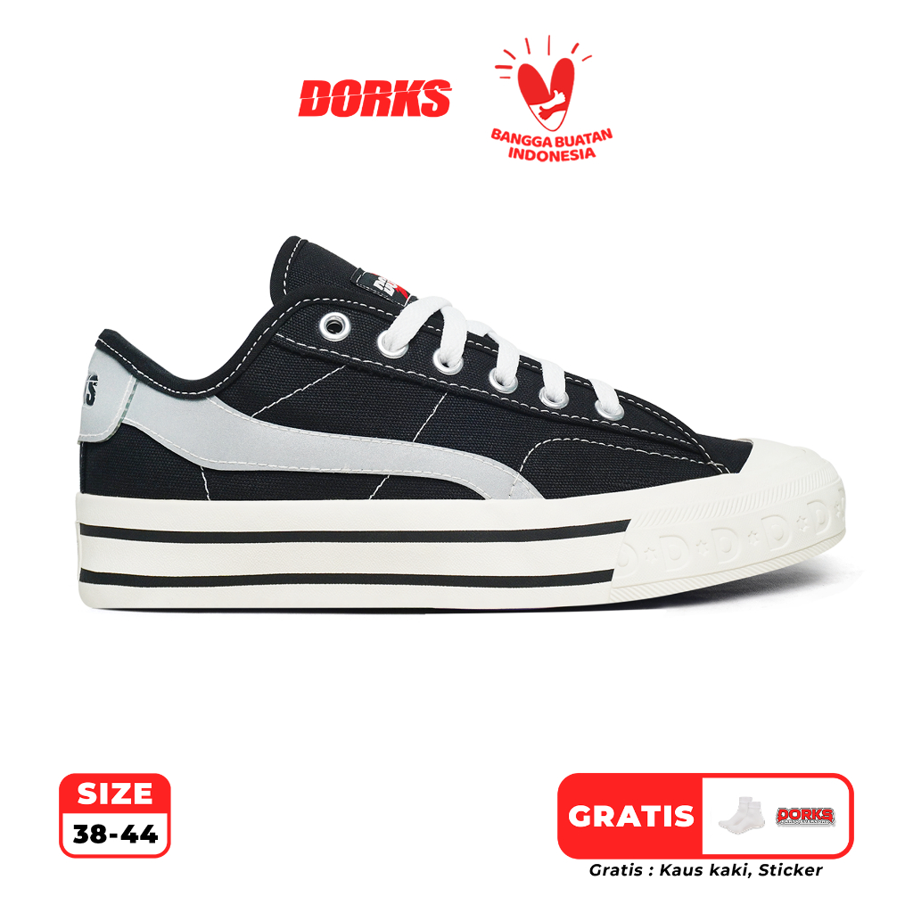 Dorks - Thunder Reflective Menyala Ketika Terkena Cahaya - Sepatu Sneakers Casual Pria Wanita
