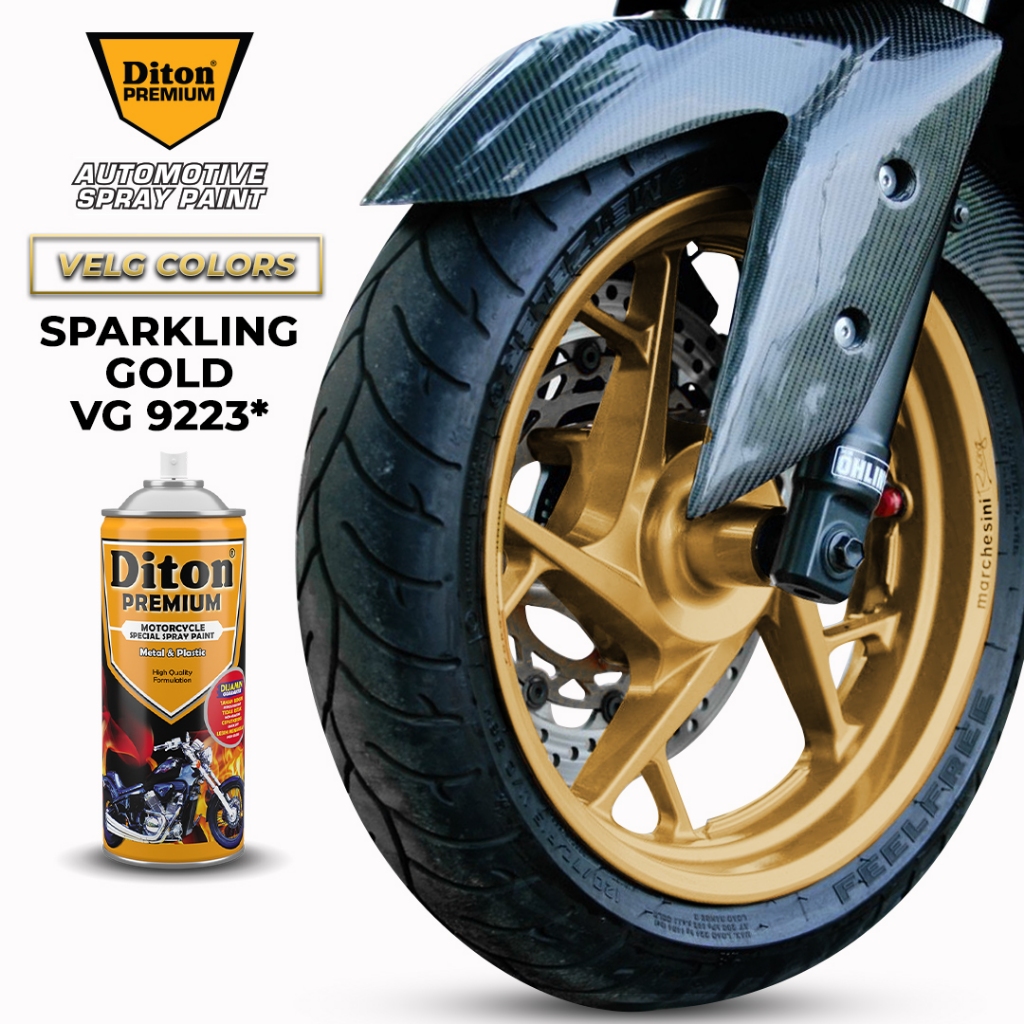 DITON PREMIUM Cat Semprot Metallic & Pearl- Sparkling Gold VG 9223*