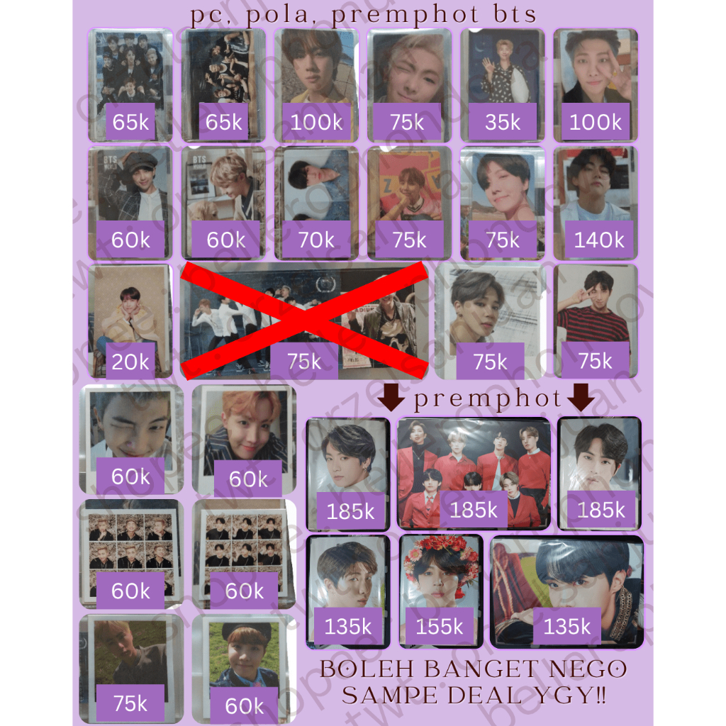 [BOLEH NEGO] jhope bts world limited, wings, yf, hyyh 1, persona, tear r, tear y, her e ((kim rm seo