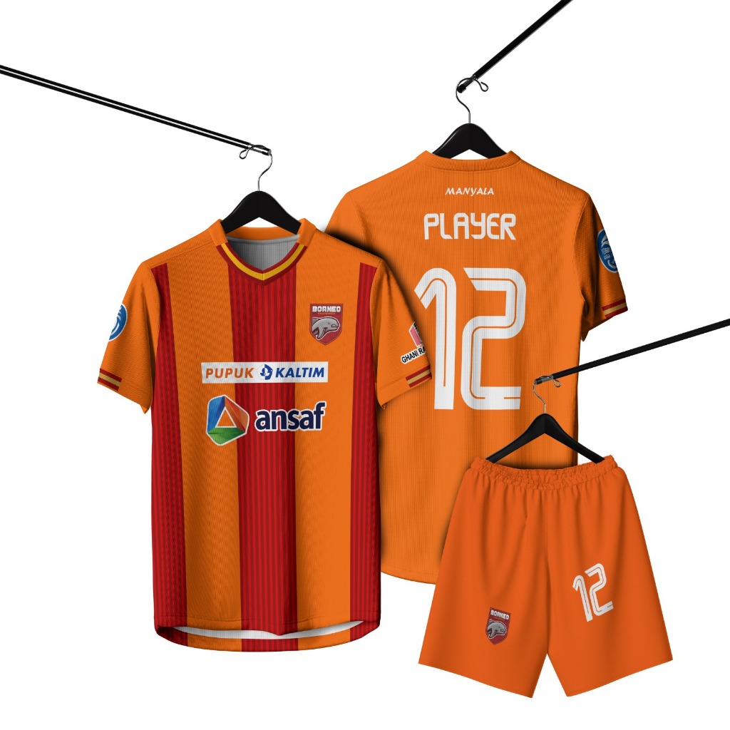 Jersey Home BORNEO FC gratis nama & nomor