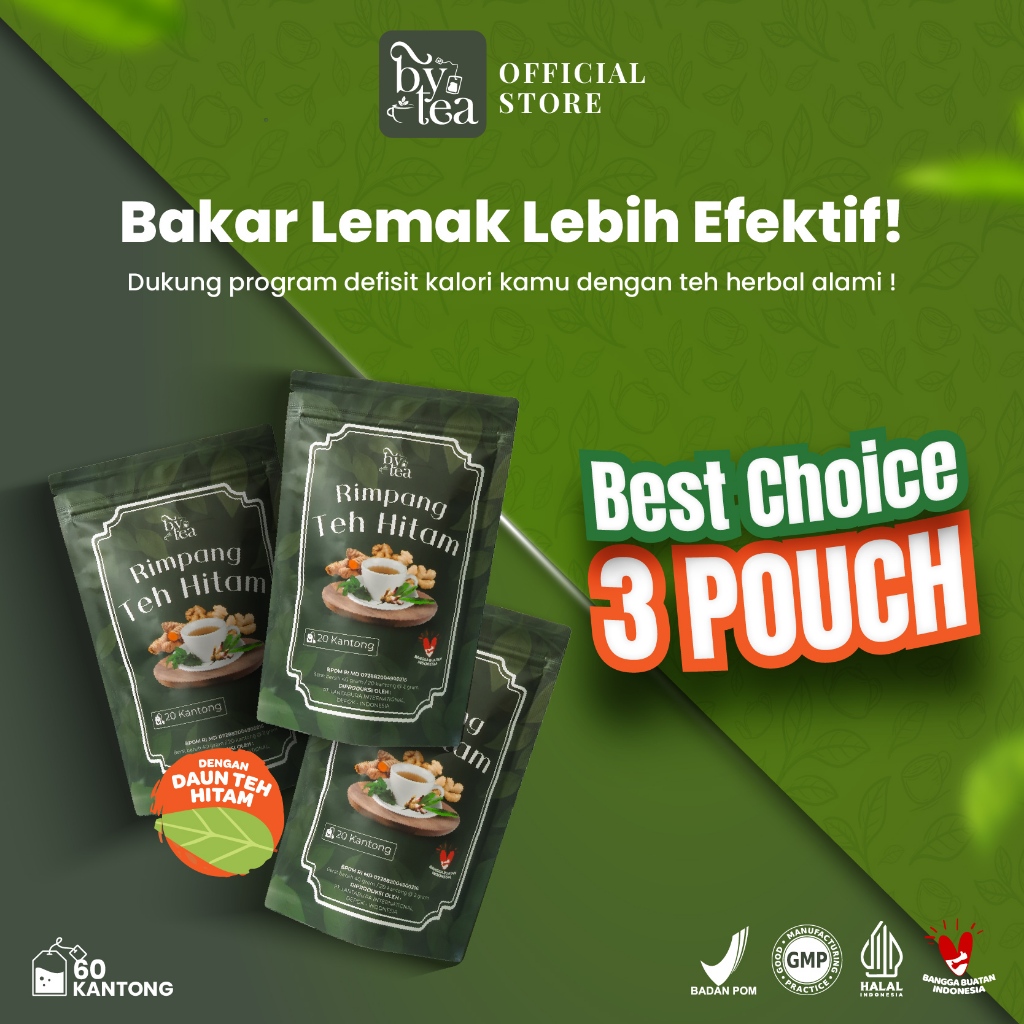 

Teh Rimpang Hitam By Tea Teh Celup Herbal Pelangsing Alami Untuk Detox dan DIet Sehat - Halal BPOM