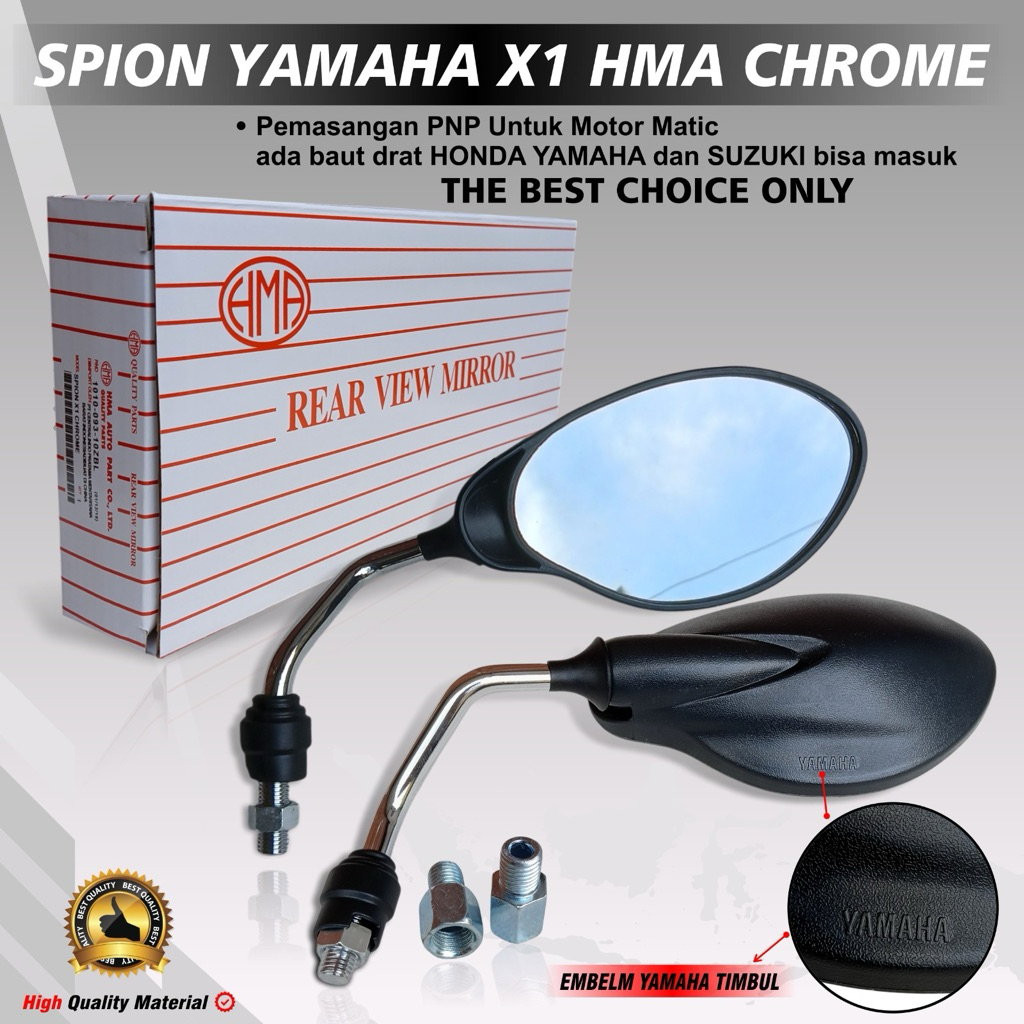 RB PROMO Spion X1 Chrome Original Yamaha Spion Motor Model X1 Yamaha Tangkai Chrome Thai Original
