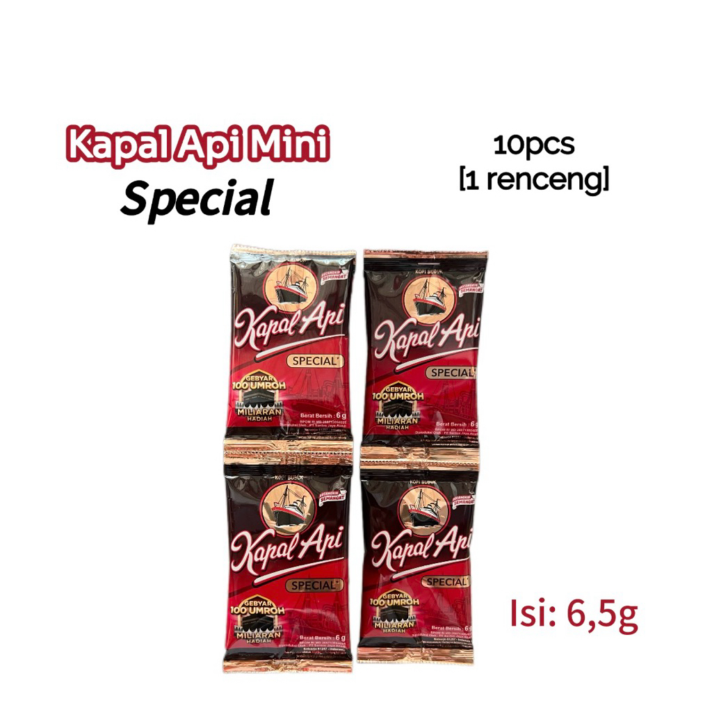 

Kapal Api Mini Special (tanpa gula) kemasan 6,5g @10 sachet