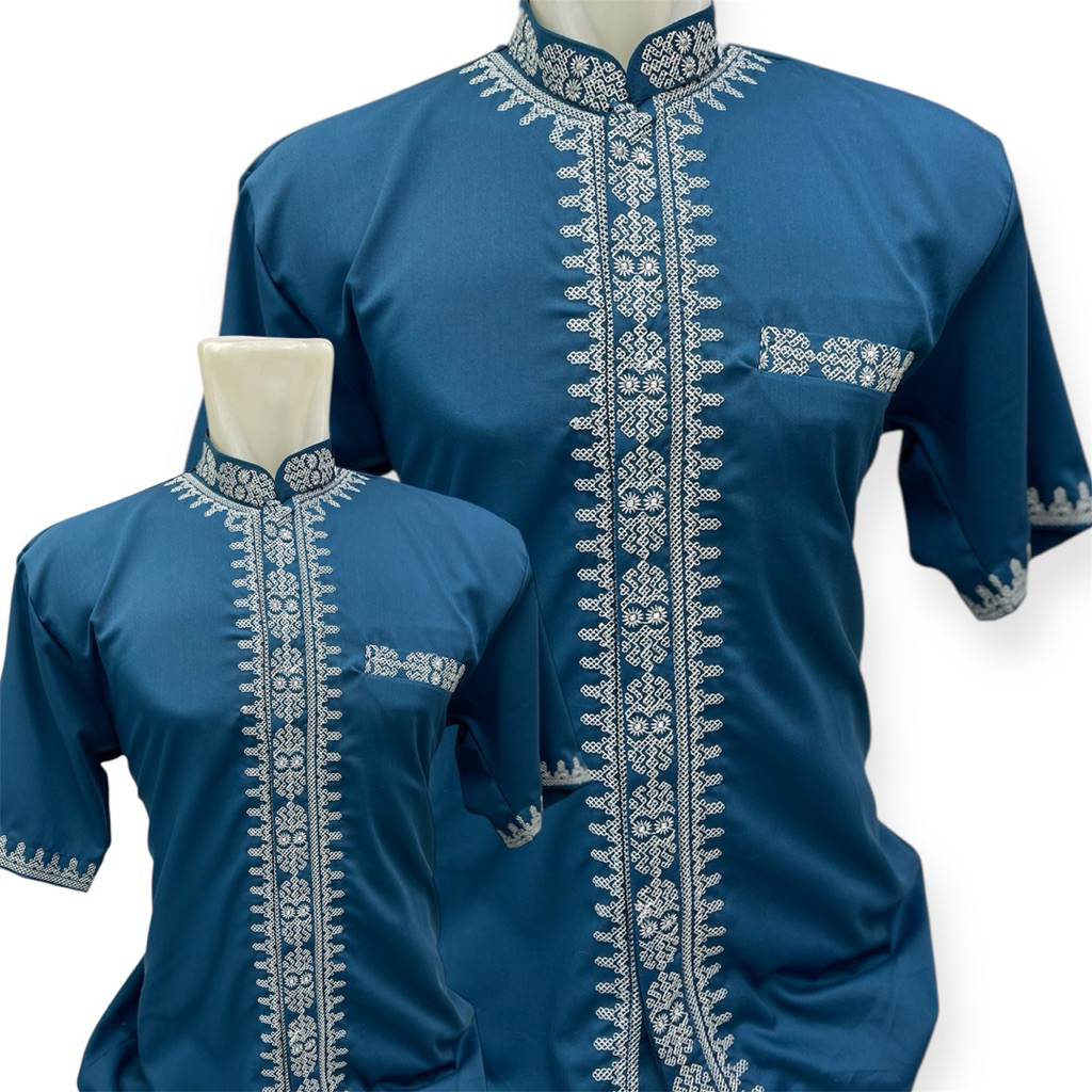 baju koko seragaman bordir mewah bahan katun premium