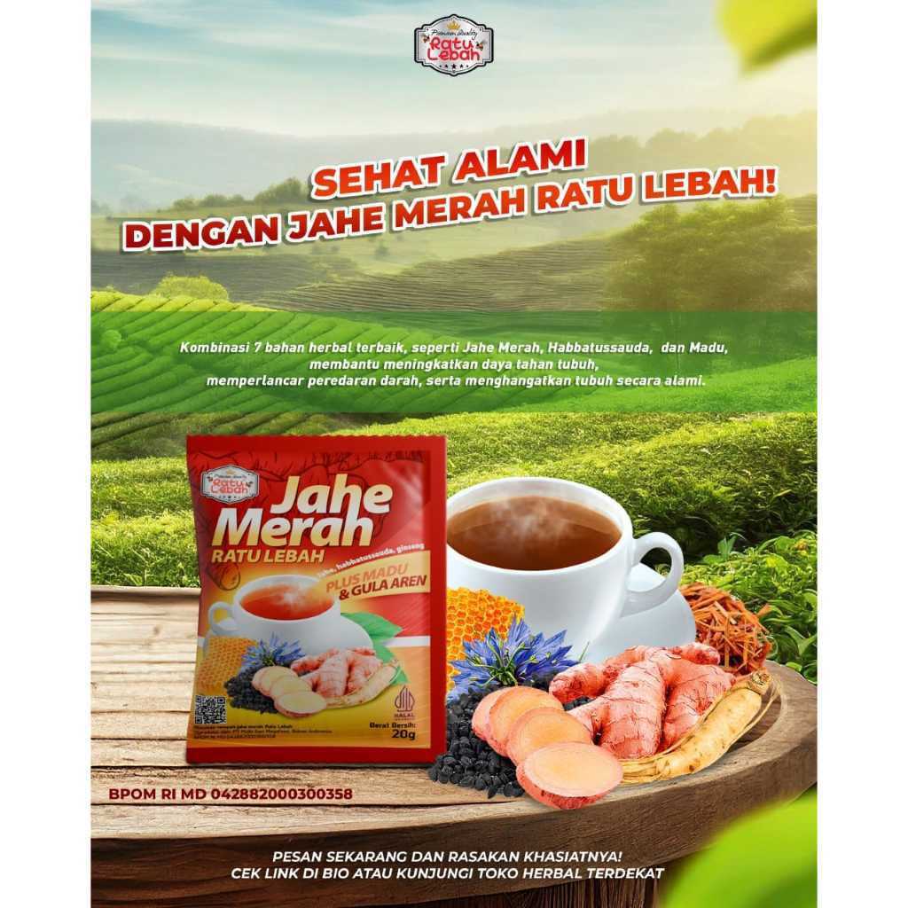 

Jahe Merah Ratu Lebah 10 Sachet Minuman Jahe Herbal Plus Gula Aren