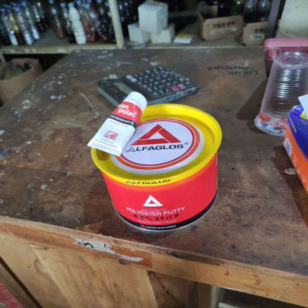 Dempul Body Mobil Motor ALFAGLOS 1Kg – Polyester Putty Terbaik