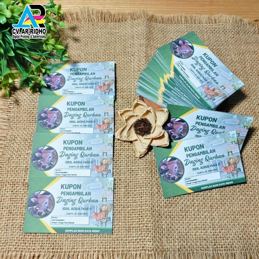 KUPON QURBAN PENGAMBILAN DAGING CUSTOM Buffalo /Kupon Kurban