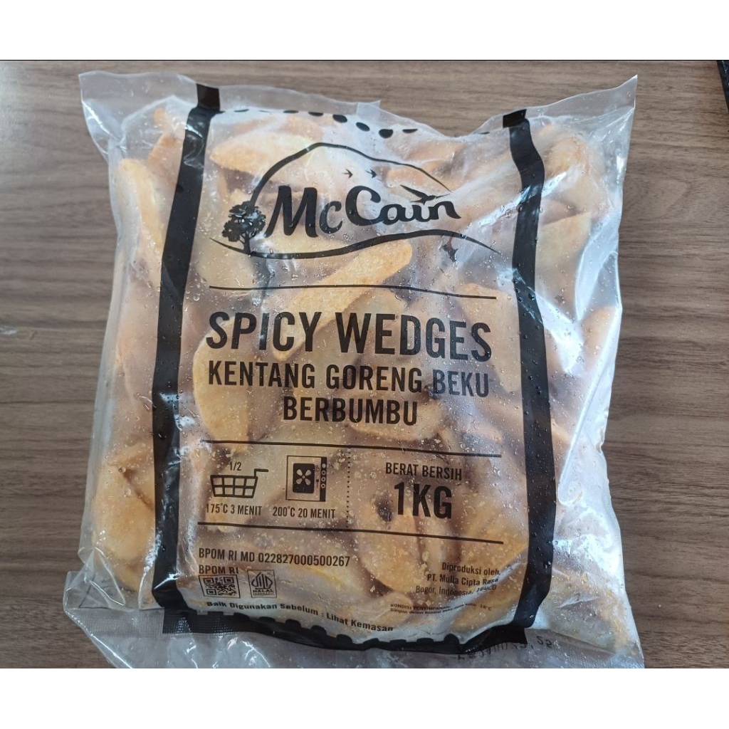 

French Fries Potato Spicy Wedges Skin On 1kg