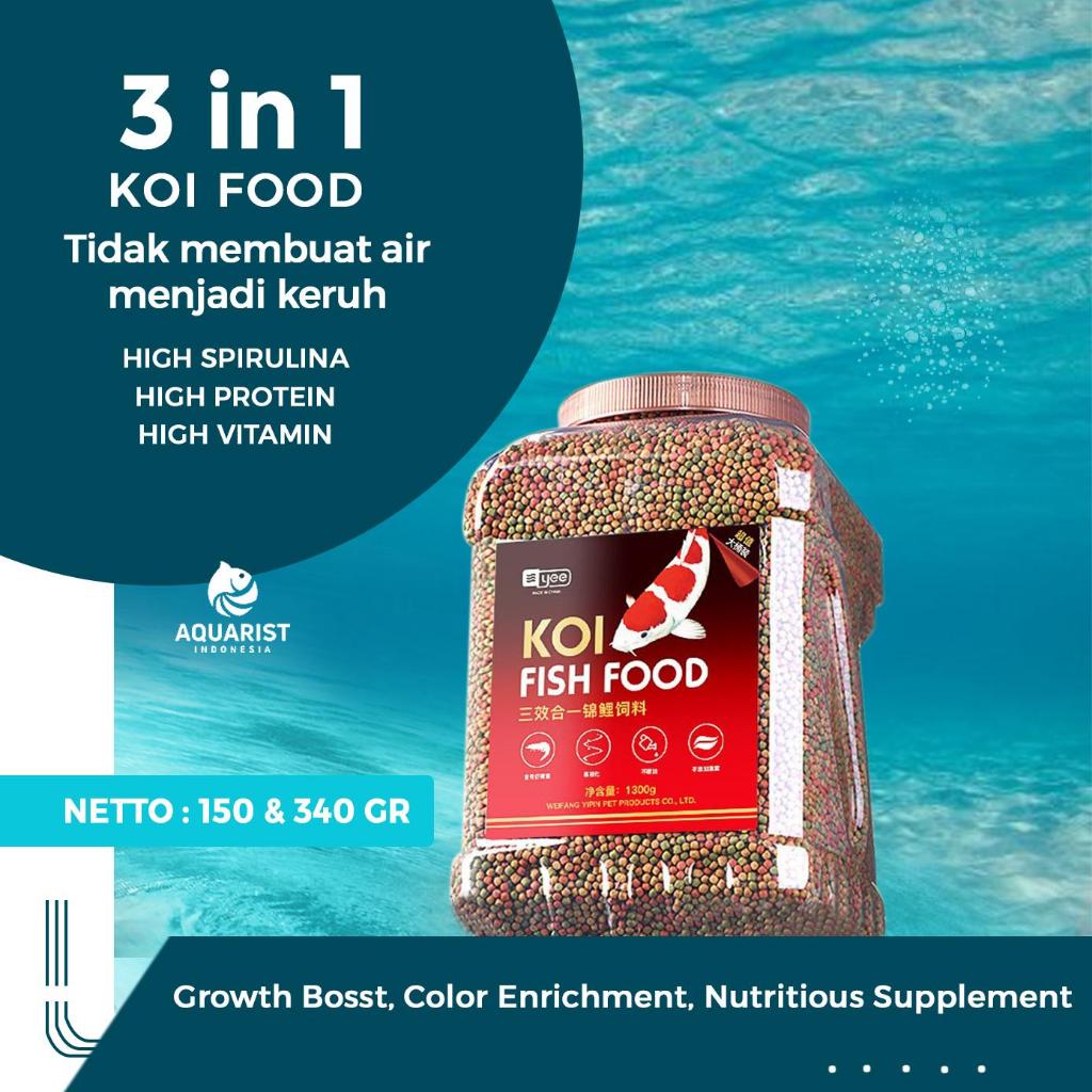 Pakan Ikan Koi Premium  Pelet Ikan Koi Tinggi Protein & Spirulina