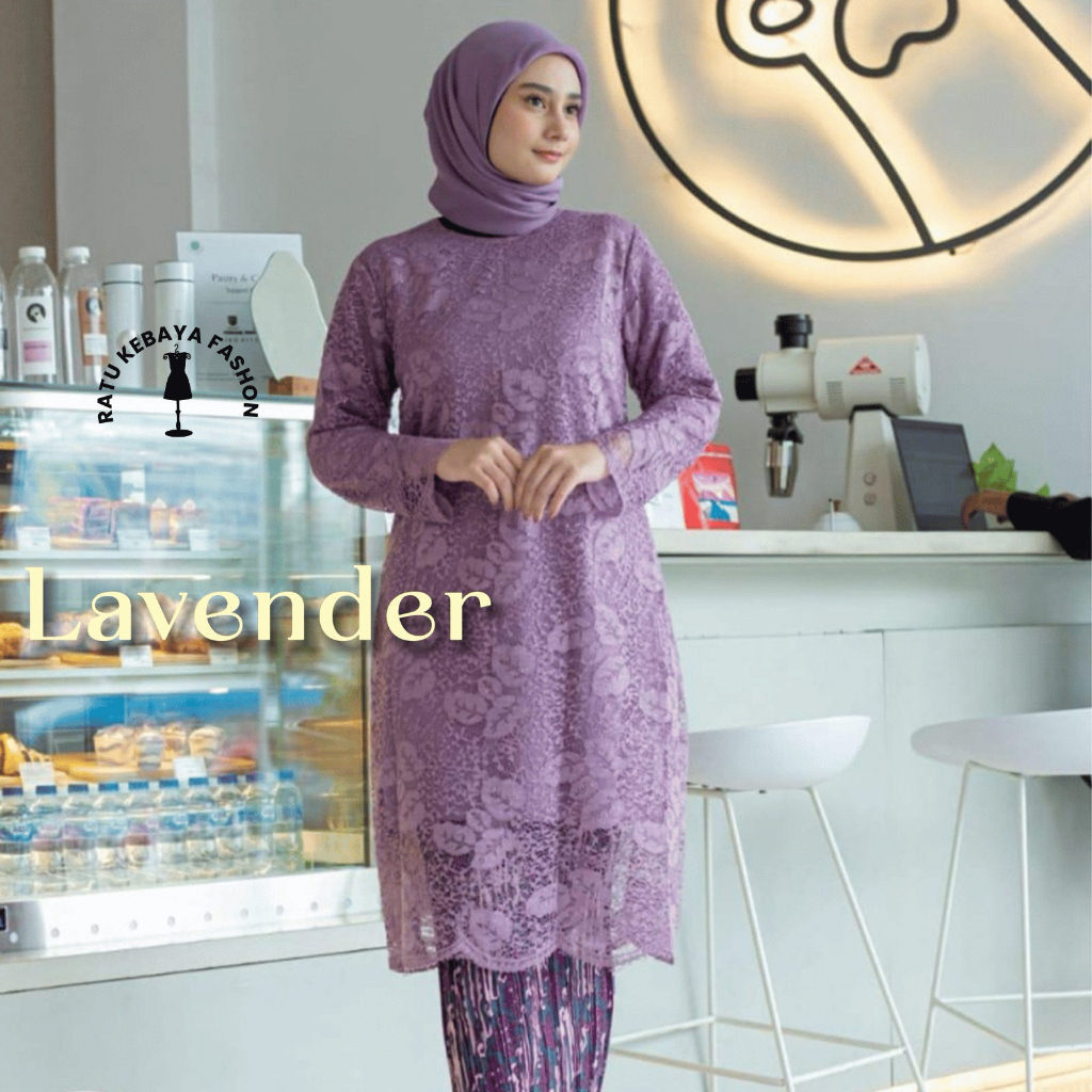 kebaya brukat tunik dahlia kebaya modern/ kebaya wanita/ baju wanita atasan wanita kebaya kurung baj