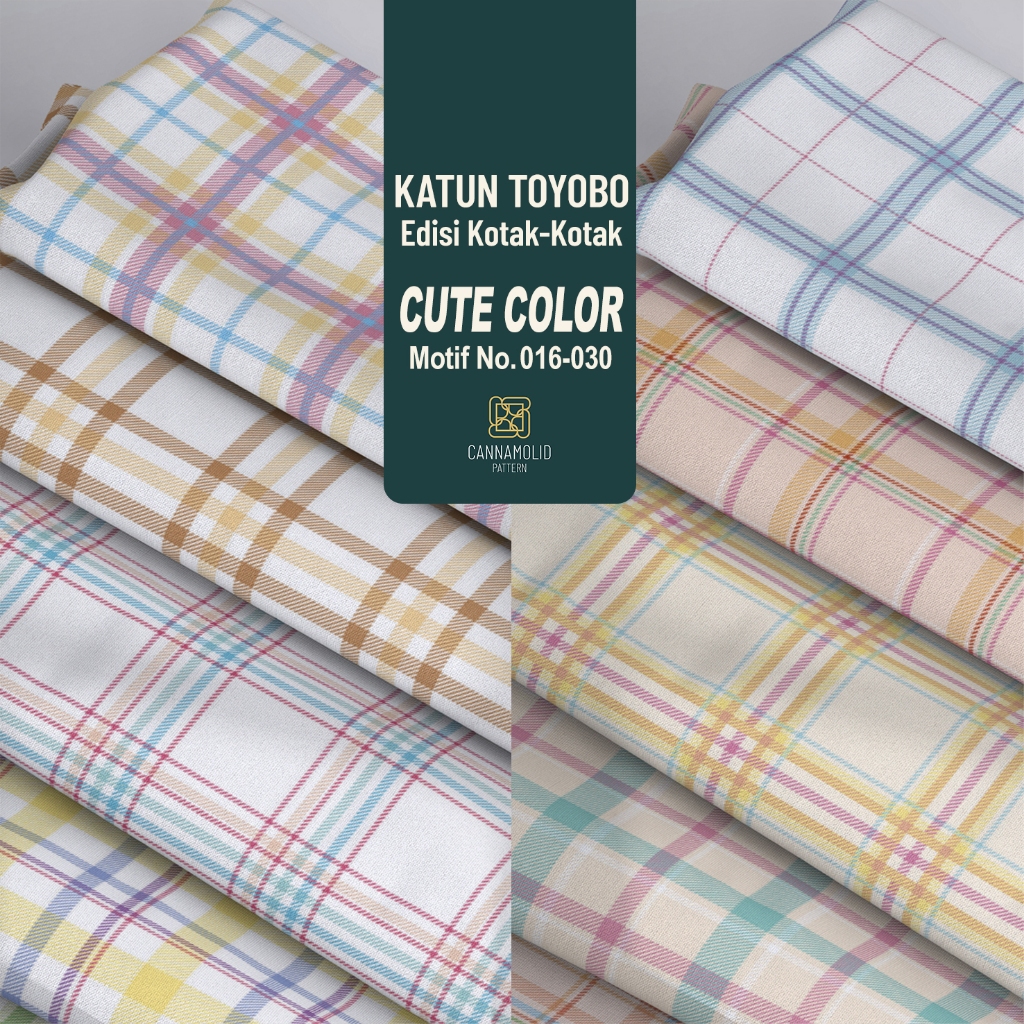Kain Toyobo Motif Kotak-kotak Imut | Lebar 145cm | Plaid CUTE COLOR 16-3