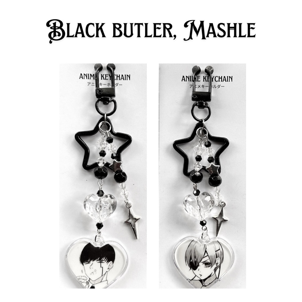 BLACK BUTLER & MASHLE Manga keychain
