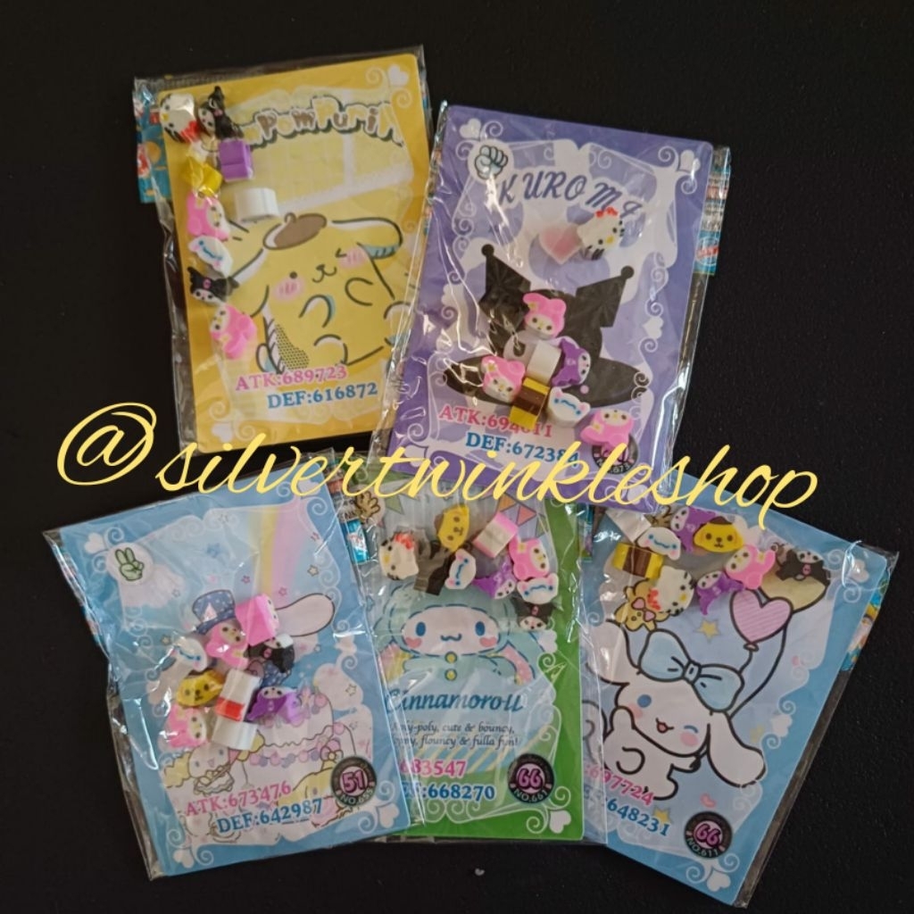 

Penghapus karet mini karakter sanrio kuromi my melody cinamorol cinnamoroll hello kitty eraser setip stip hapusan mini kecil alat tulis sekolah school stationery stationary altul lucu unik imut kartun pensil pencil atk bolpen pulpen bolpoin murah ruler