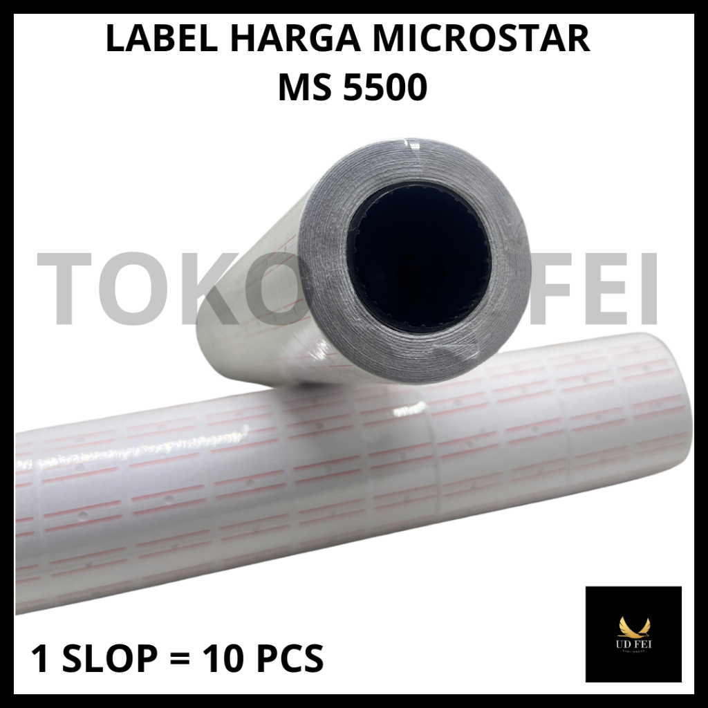 

(1 SLOP=10ROLL) Label Harga / Isi Label Harga / Refill Label Harga / Stiker Label Harga / Label Roll/ LABEL HARGA MICROSTAR MS5500