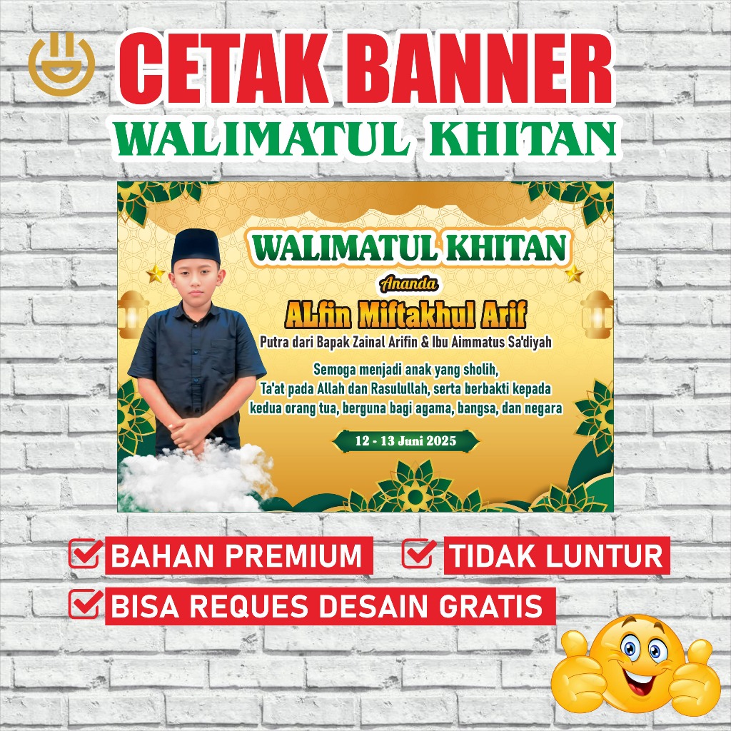 Cetak Spanduk Walimatul Khitan | Banner Walimatul Khitan Kilat
