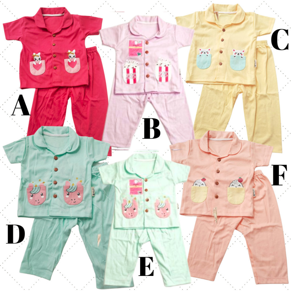 Piyama Twin Kelinci Baby Girl Baju Tidur Karakter Murah Bestseller PETITE BEAR MH