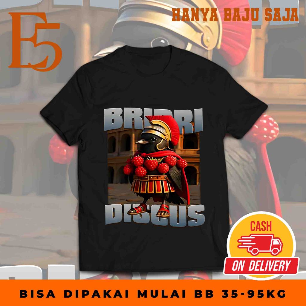 Baju Kaos Anomali Italian Brainrot Bri Bri Discus - Tshirt Distro Anomali Untuk Cowok Cewek