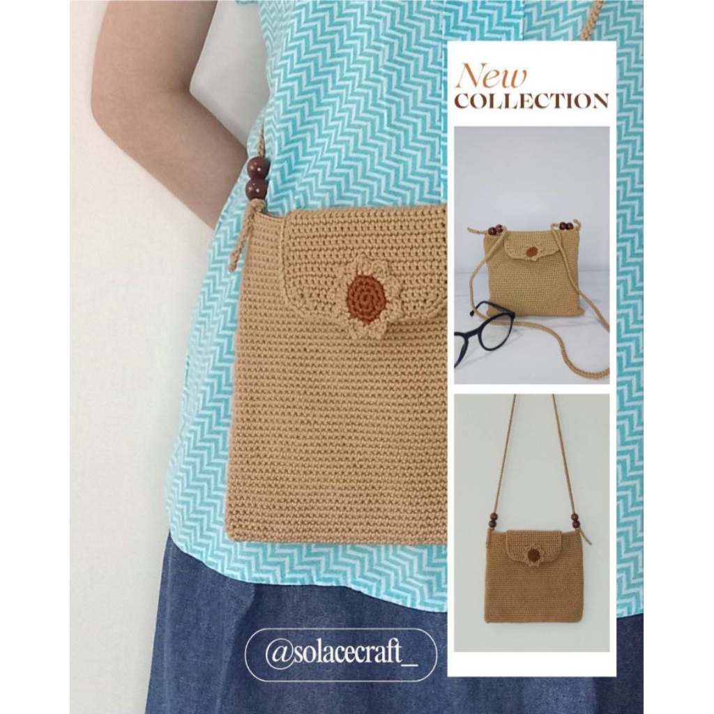 Tas rajut selempang kecil/handmade tas rajutan