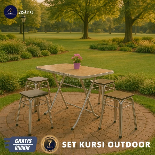 ASTRO DK 88 - SET KURSI OUTDOR / DINGKLIK / MEJA LIPAT