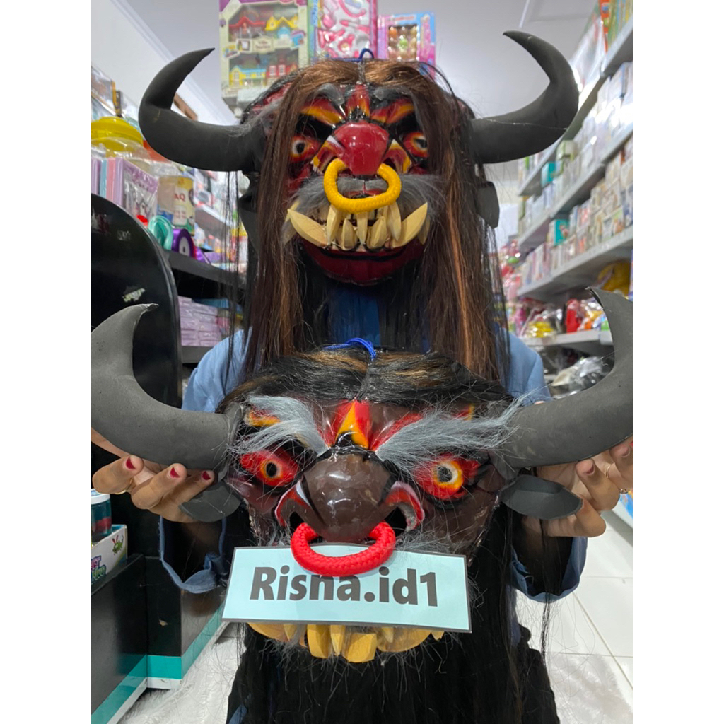 (BISA COD)TOPENG KEBO GIRO BAHAN MIKA FOTO VIDIO ASLI