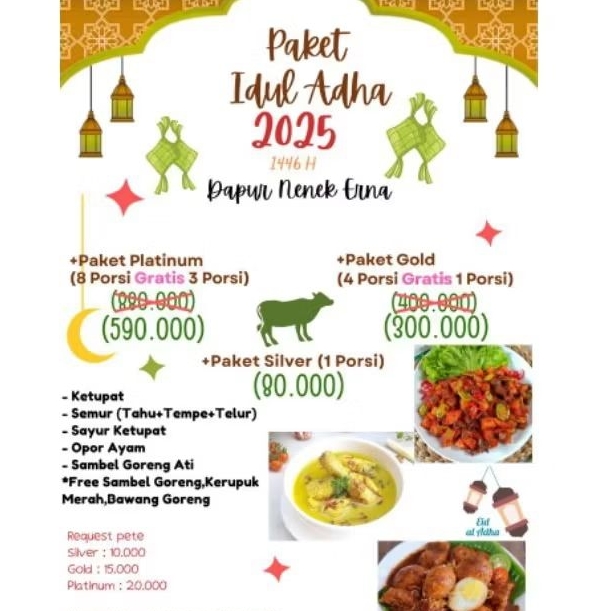 

11 PORSI PAKET KETUPAT IDUL ADHA 2025 BAHAN PREMIUM HAMPERS LEBARAN
