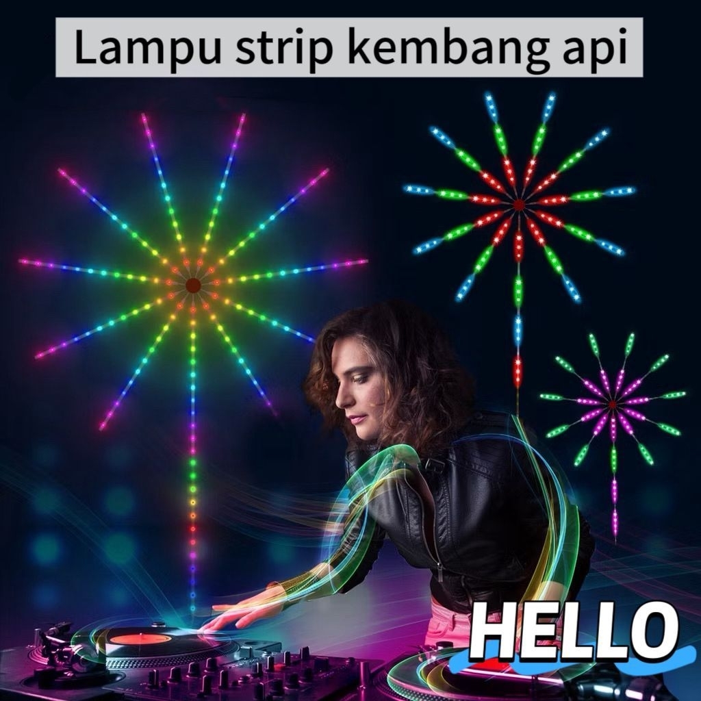 LAMPU LED STRIP MODEL KEMBANG API / ROCKWARE FIREWORK LED MAGIC COLOR LAMP / LAMPU STRIP KEMBANG API