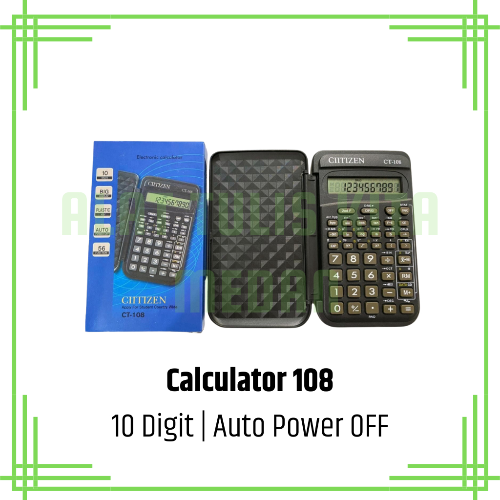 

(1 Pcs) Calculator Electronic 10 Digit CT-108 / Kalkulator Elektronik 10 Digit CT-108