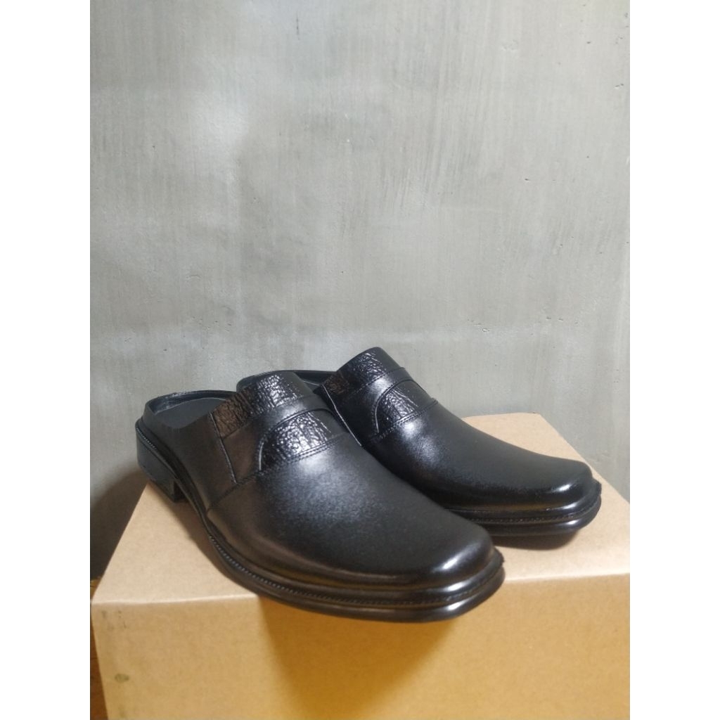 Sepatu sandal slop kulit jawa sepatu sandal pria kelbut bajul lancip
