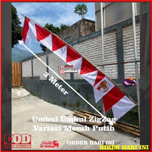 Umbul Umbul Zigzag Marboro Merah Putih