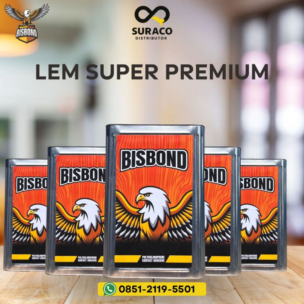 Lem Kuning BISBOND Untuk HPL Lem HPL kuat dan terbaik untuk Furniture Interior – 10 KG