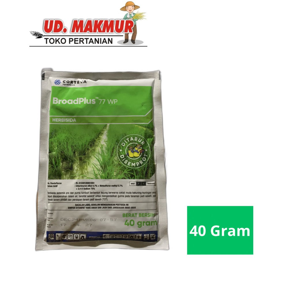 Broadplus 77 wp 40 Gram Original / Herbisida Broadplus 77 wp