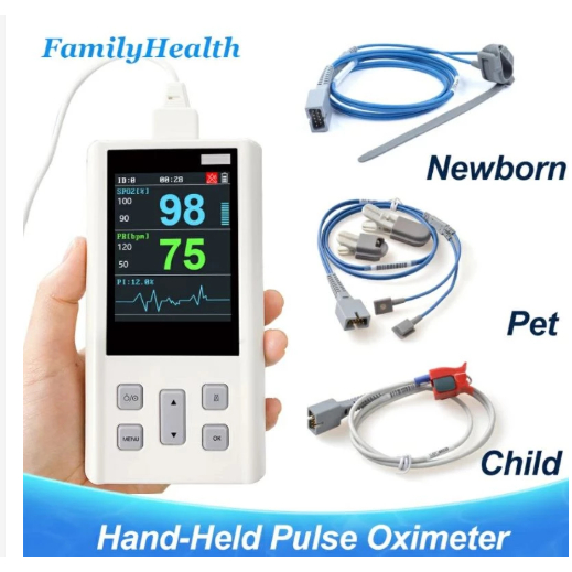 oksimeter pulsa dewasa bayi baru lahir monitor kesehatan ujung jari peralatan medis jari klip pulsa 