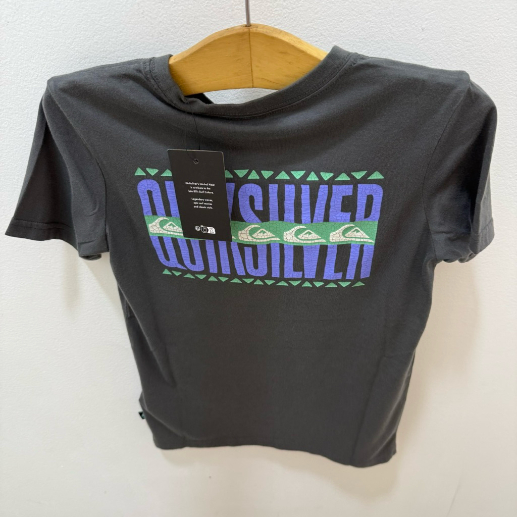 kaos anak laki quiksilver original gh qs world force short sleeve tee youth wash blak