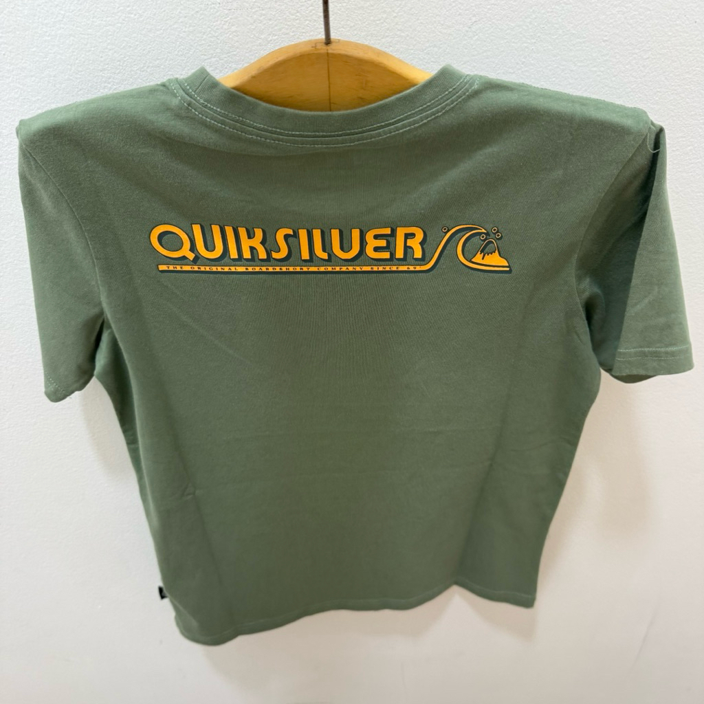 kaos anak laki quiksilver original retro bubble short sleeve tee youth green