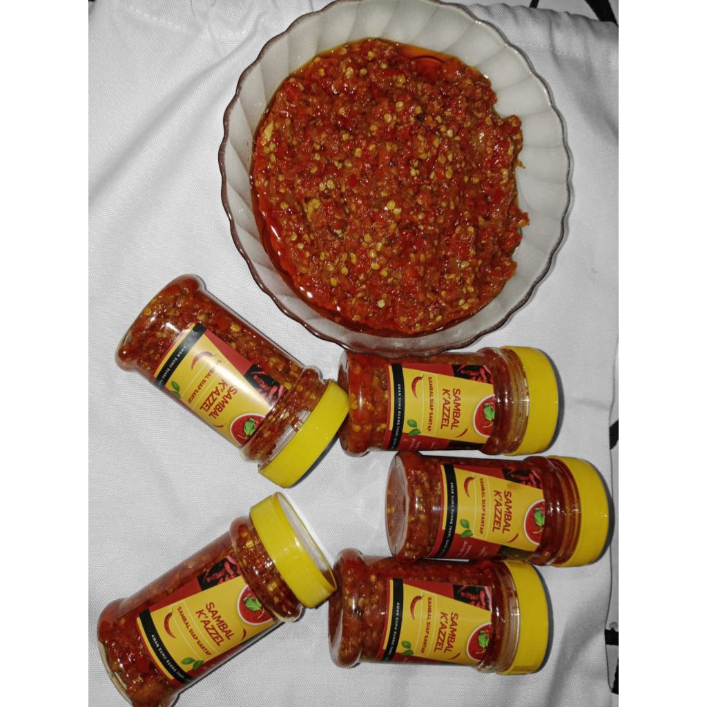 

3 botol cekout sambal terasi k'Azzell free 1 botol