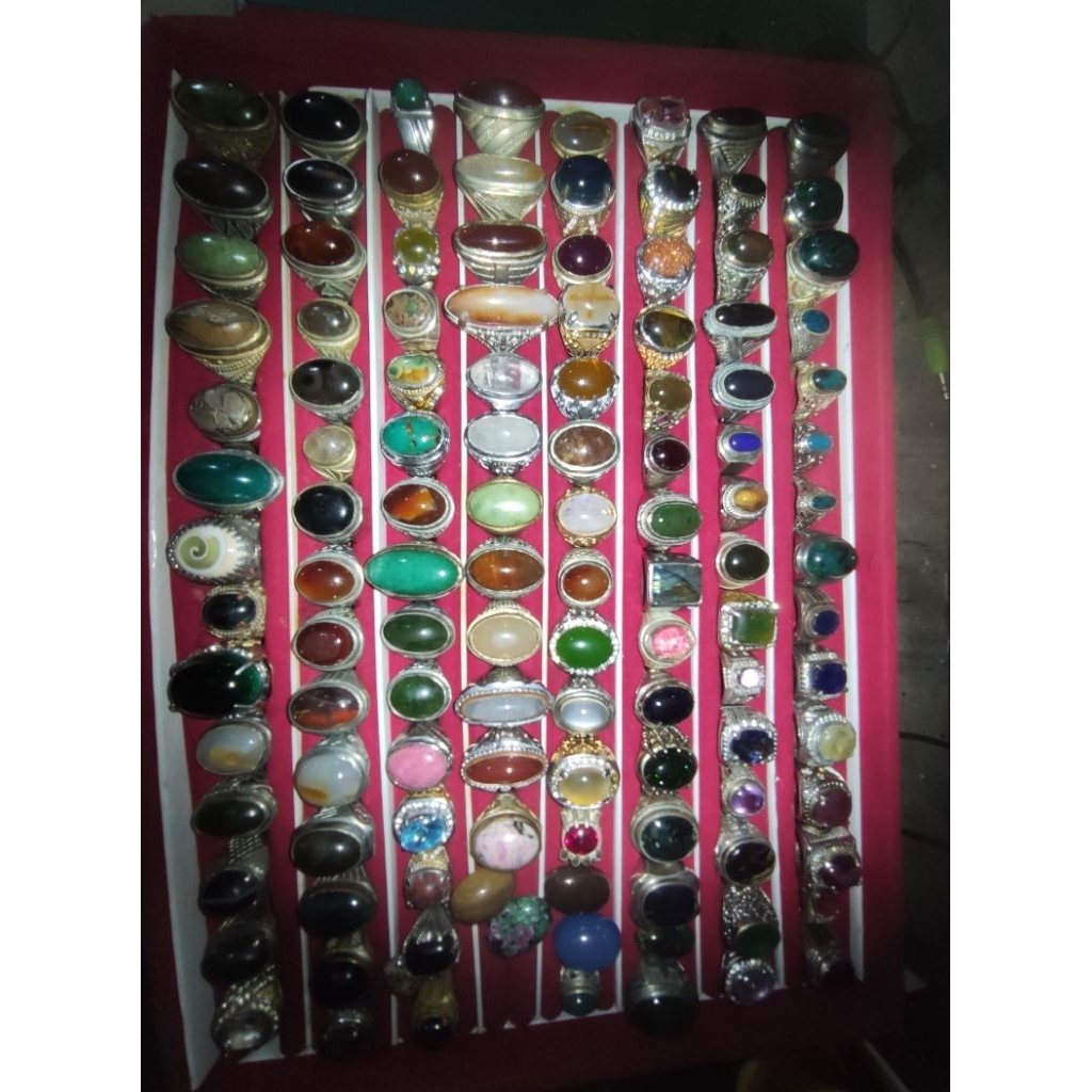 Batu Cincin (Permata dan Akik) borongan 120 pcs